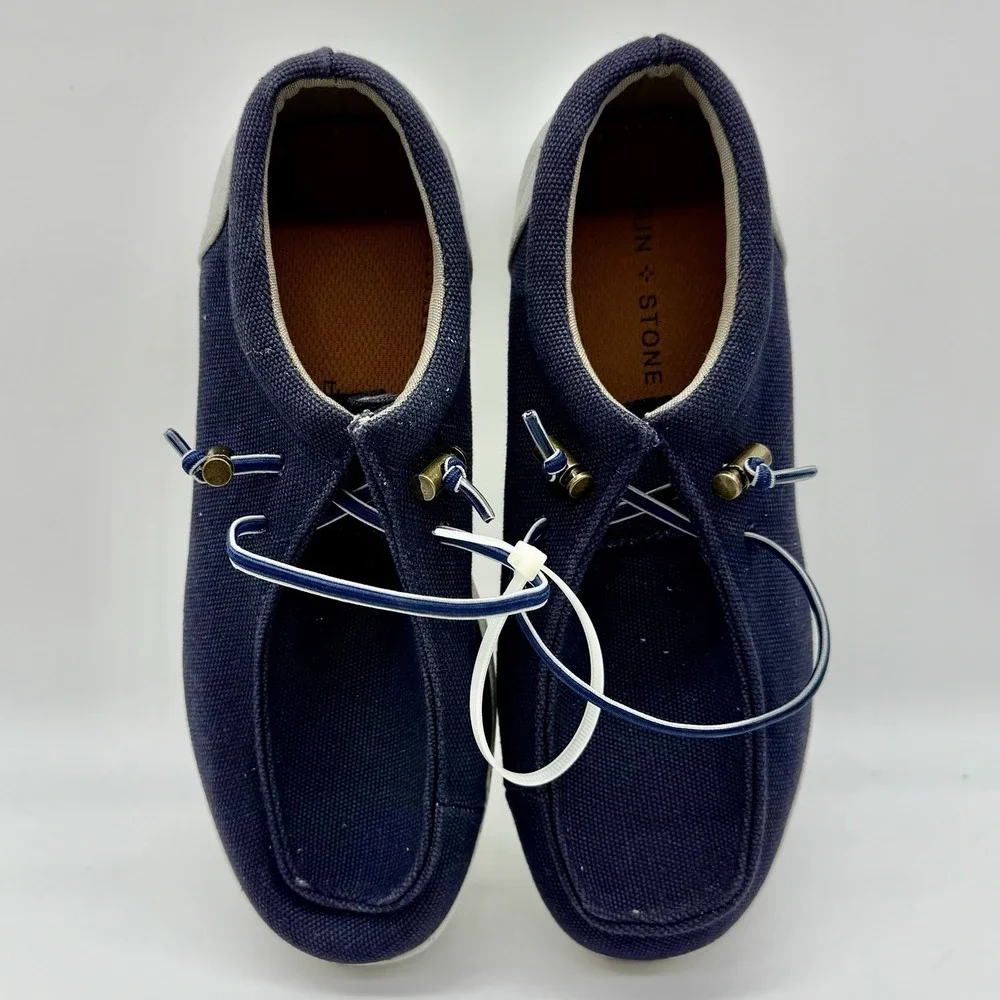 Sun + Stone Kid's' Boy's Blue Brian Square Toe‎ Sneaker Shoes Size 5 NWOB